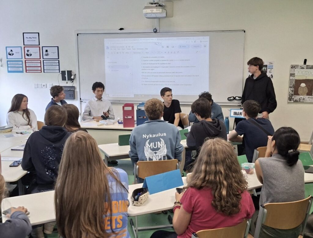 Séance du Model United Nations au Lycée Notre-Dame